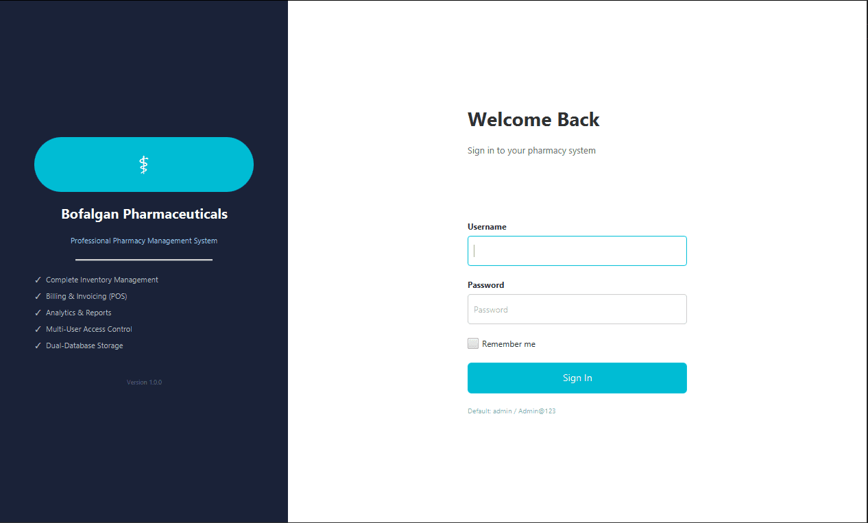 Bofalgan Pharmaceuticals — Software Development