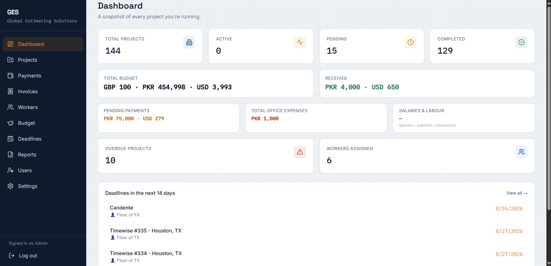 Civil Tracker — Web & Mobile App
